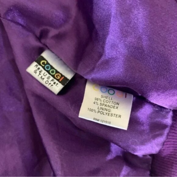 Coogi Purple Gold Short Sleeve Hooded Zip Up Bling Y2K Long Zip Hoodie L - Picture 4 of 15